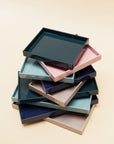 Premium Lacquer Tray - Size L - Light Blue