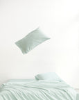 Organic Bamboo Bedding - Mint Stripe