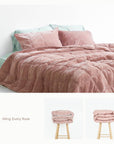 Silk Velvet Quilted Duvet - Dusty Rose Pink