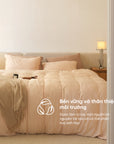 Set 2 Vỏ Gối Và 1 Vỏ Ga Sợi Tre Cao Cấp Mềm Mịn, Thoáng Mát SUNDAY