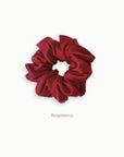 Mulberry Silk Scrunchie (Large) - Raspberry