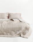 Silk Quilted Duvet - Beige & Cream