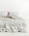 Silk Quilted Duvet - Beige & Cream