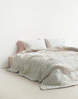 Silk Quilted Duvet - Beige & Cream