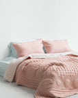 Silk Quilted Duvet - Peach & Blush Pink