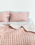 Silk Quilted Duvet - Peach & Blush Pink