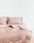 Silk Quilted Duvet - Peach & Blush Pink