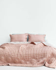 Silk Quilted Duvet - Peach & Blush Pink