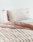 Silk Quilted Duvet - Peach & Blush Pink