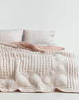 Silk Quilted Duvet - Peach & Blush Pink