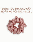 Buộc Tóc SUNDAY 100% Lụa Mulberry Ngăn Xơ Rối Tóc - Size L | Mulberry Silk Hair Scrunchie Size L
