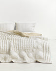 Silk Quilted Duvet - Oat & Butter