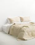 Silk Quilted Duvet - Oat & Butter
