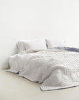 Silk Quilted Duvet - Cloudy & Ivory