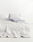 Silk Quilted Duvet - Cloudy & Ivory