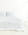 Organic Bamboo Bedding - Coconut Stripe
