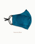 Mulberry Silk Face Mask - Peacock Blue