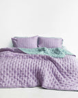 Silk Quilted Duvet - Lilac & Baby Blue