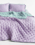 Silk Quilted Duvet - Lilac & Baby Blue