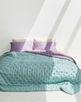 Silk Quilted Duvet - Lilac & Baby Blue