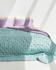 Silk Quilted Duvet - Lilac & Baby Blue