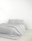 Organic Bamboo Quilted Duvet - Midnight Stripe