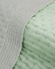 Silk Quilted Duvet - Mint & Silver