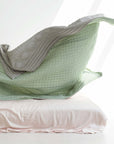 Silk Quilted Duvet - Mint & Silver