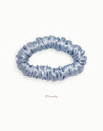 Mulberry Silk Scrunchie (Small) - Cloudy