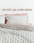 Vỏ Gối Lụa Chần Bông Điều Hòa Cao Cấp Dùng Bốn Mùa