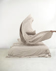 Organic Bamboo Quilted Duvet - Wood Stripe