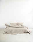 Organic Bamboo Quilted Duvet - Wood Stripe