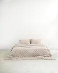 Organic Bamboo Quilted Duvet - Wood Stripe
