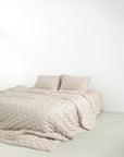 Organic Bamboo Quilted Duvet - Wood Stripe