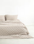 Organic Bamboo Quilted Duvet - Wood Stripe