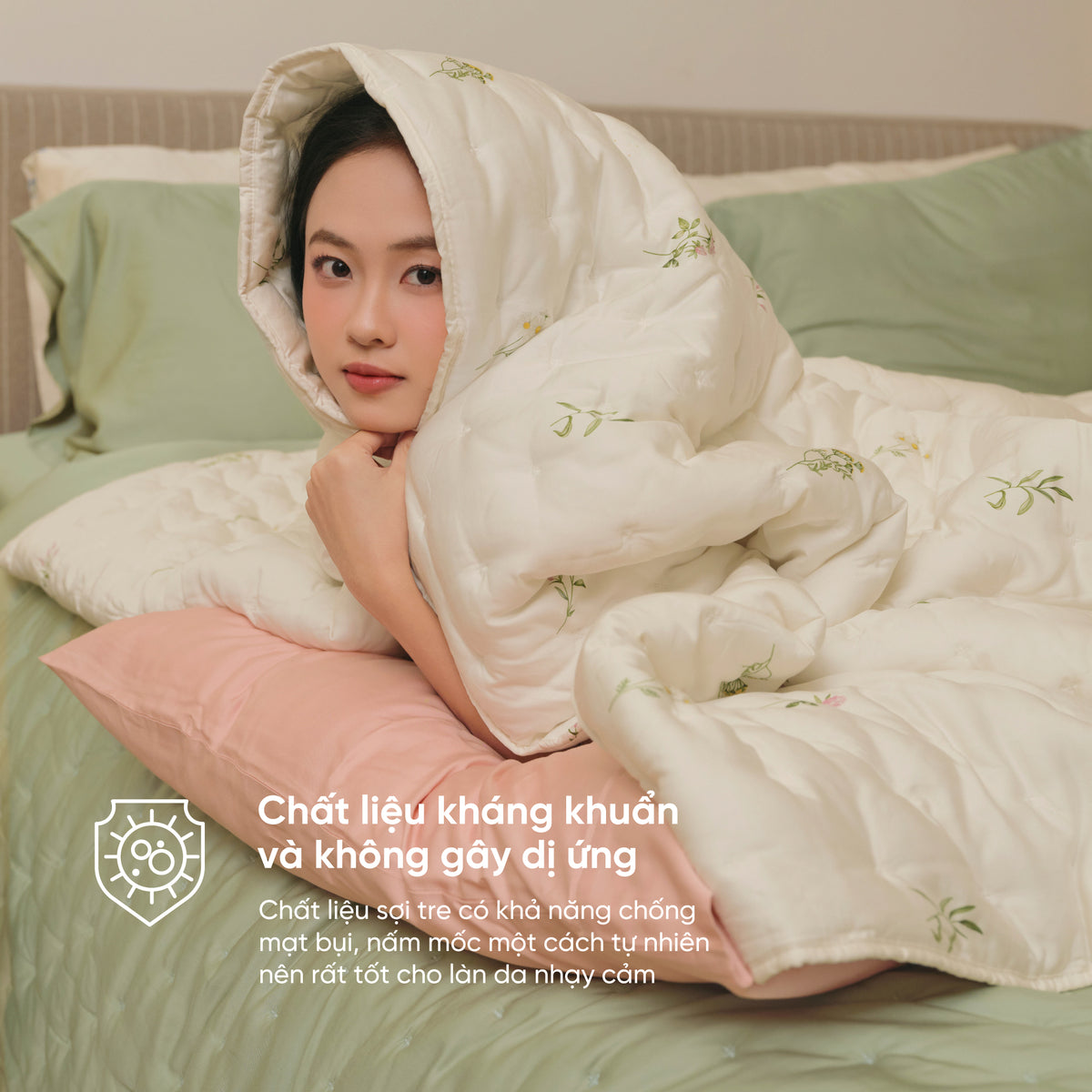 Chăn Sợi Tre Chần Bông Cao Cấp Mềm Mịn, Điều Hòa, Dùng Bốn Mùa SUNDAY