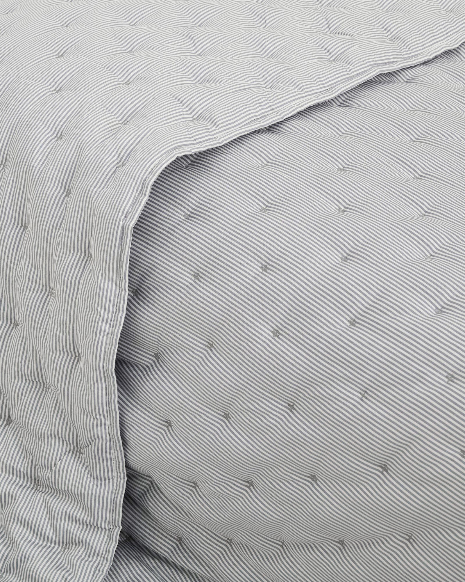 Organic Bamboo Quilted Duvet - Midnight Stripe