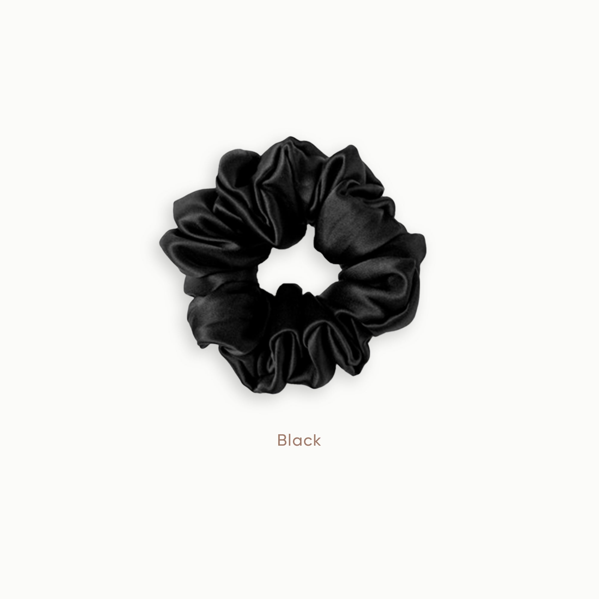 Mulberry Silk Scrunchie (Large) - Black