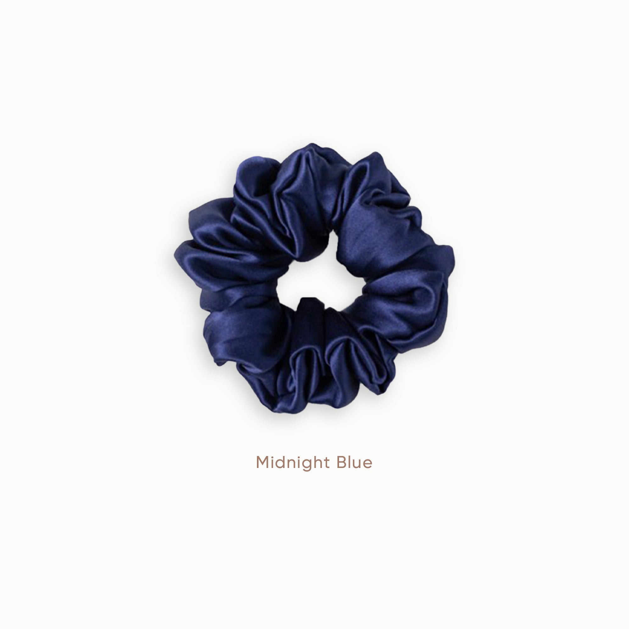 Mulberry Silk Scrunchie (Large) - Midnight Blue