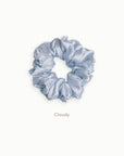 Mulberry Silk Scrunchie (Large) - Cloudy