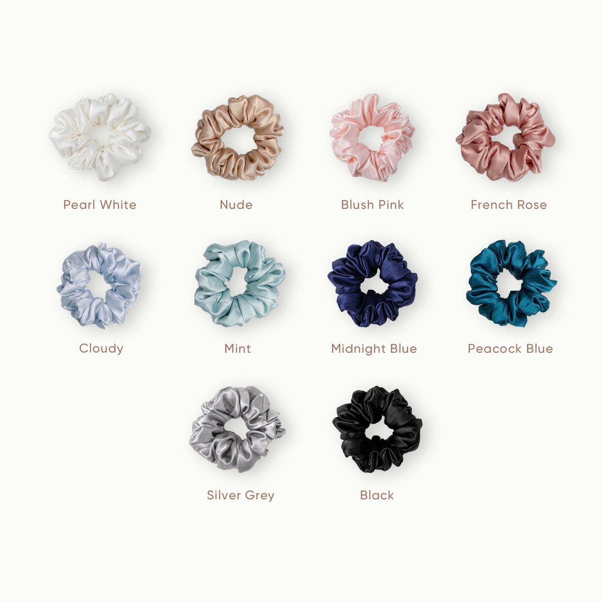 Buộc Tóc SUNDAY 100% Lụa Mulberry Ngăn Xơ Rối Tóc - Size L | Mulberry Silk Hair Scrunchie Size L