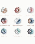 Mulberry Silk Two Tone Scrunchie - Cloudy & Mint