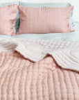 Silk Quilted Duvet - Peach & Blush Pink