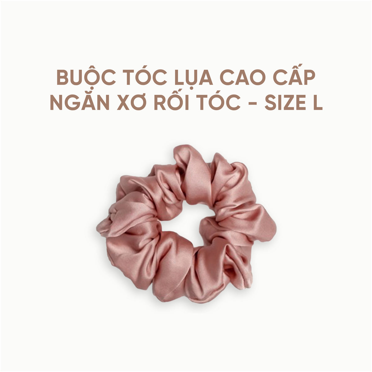 Buộc Tóc SUNDAY 100% Lụa Mulberry Ngăn Xơ Rối Tóc - Size L | Mulberry Silk Hair Scrunchie Size L