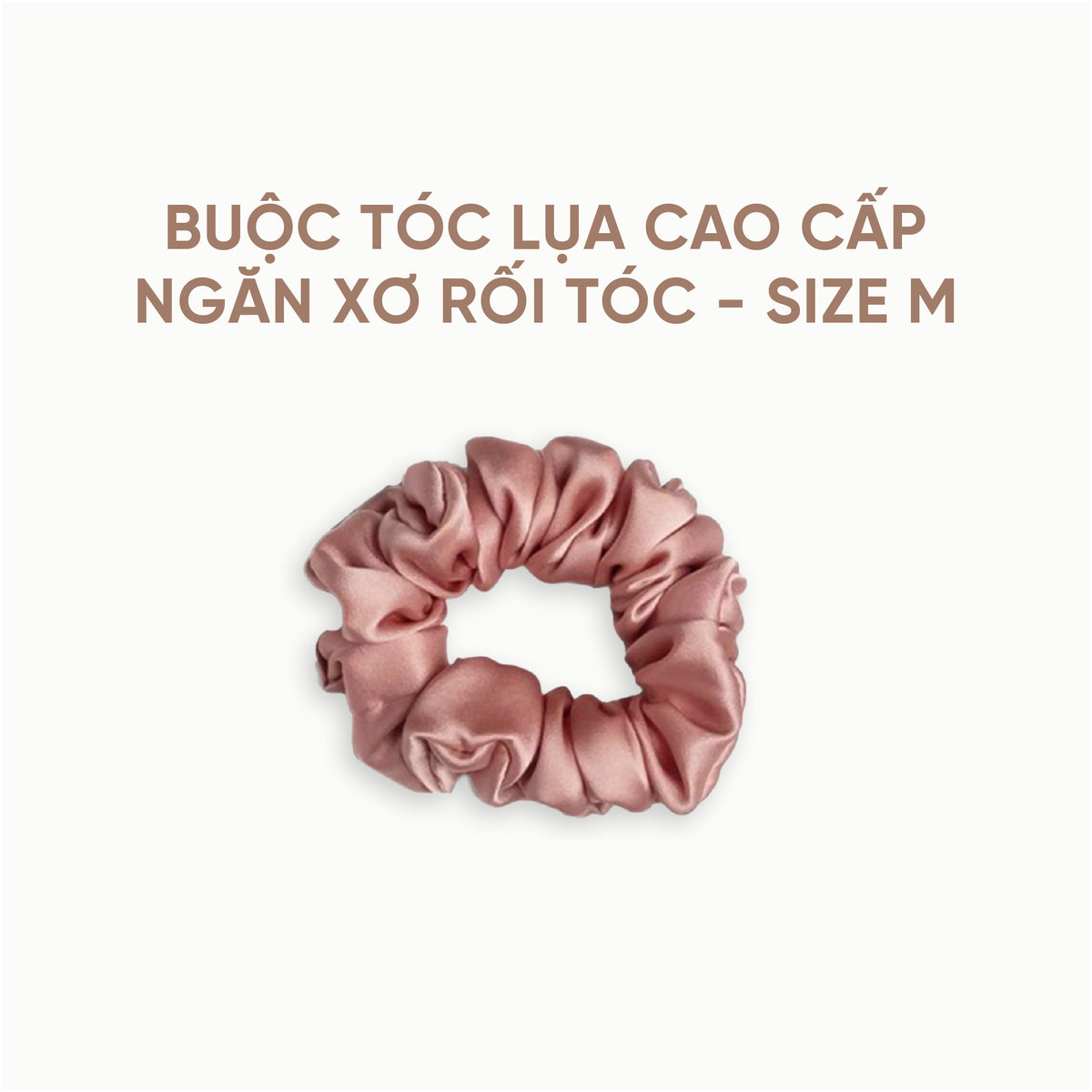Buộc Tóc SUNDAY 100% Lụa Mulberry Ngăn Xơ Rối Tóc - Size M | Mulberry Silk Scrunchie Size M
