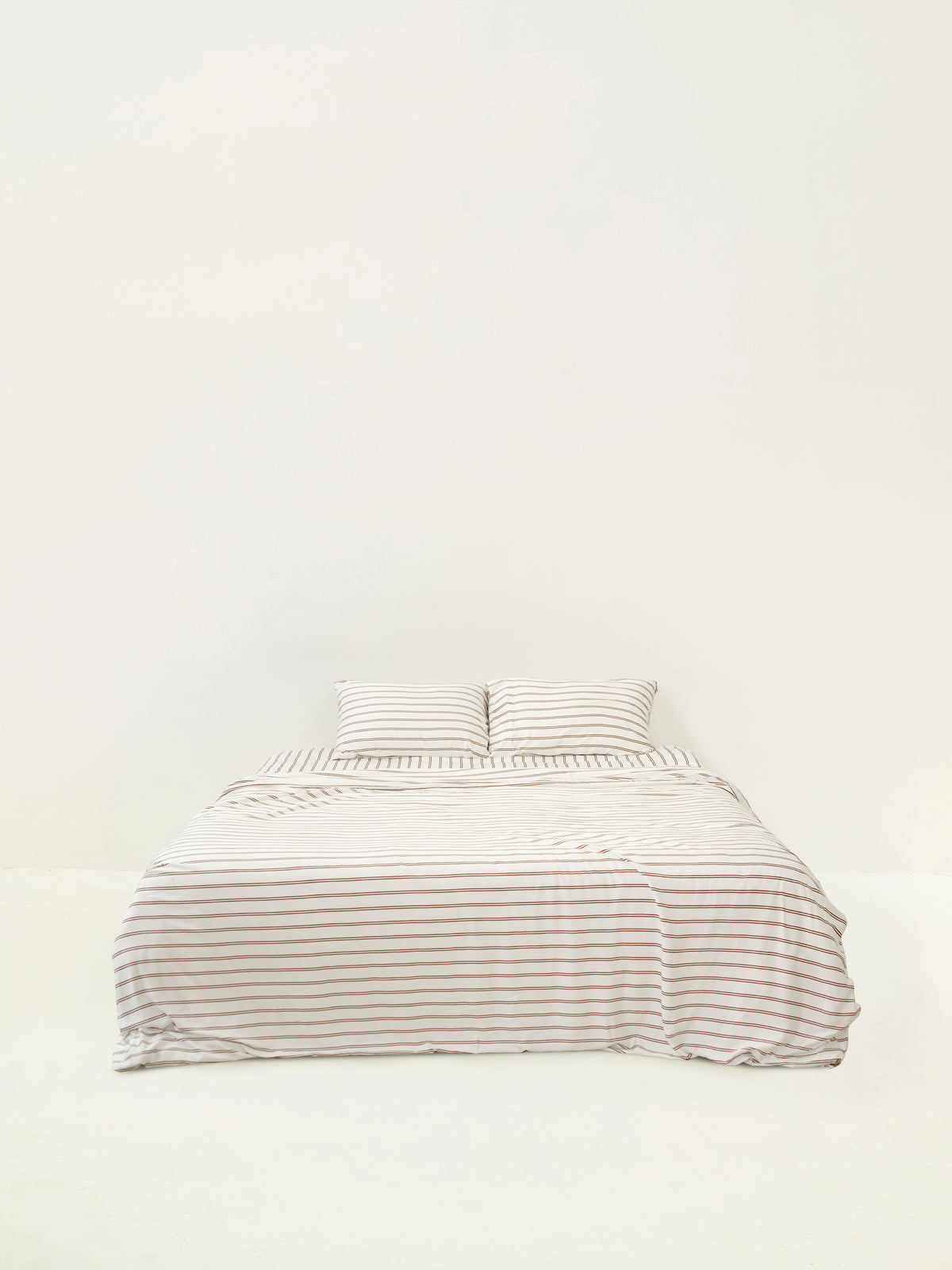 Organic Bamboo Bedding - Espresso Stripes