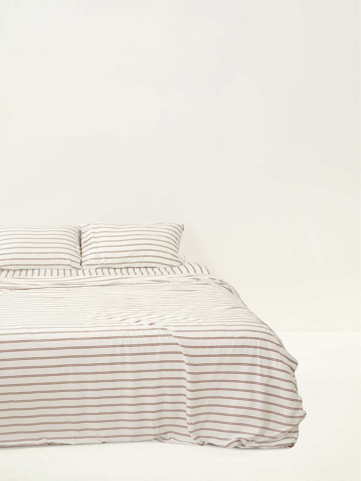 Organic Bamboo Bedding - Espresso Stripes