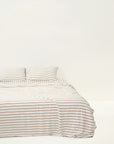Organic Bamboo Bedding - Espresso Stripes