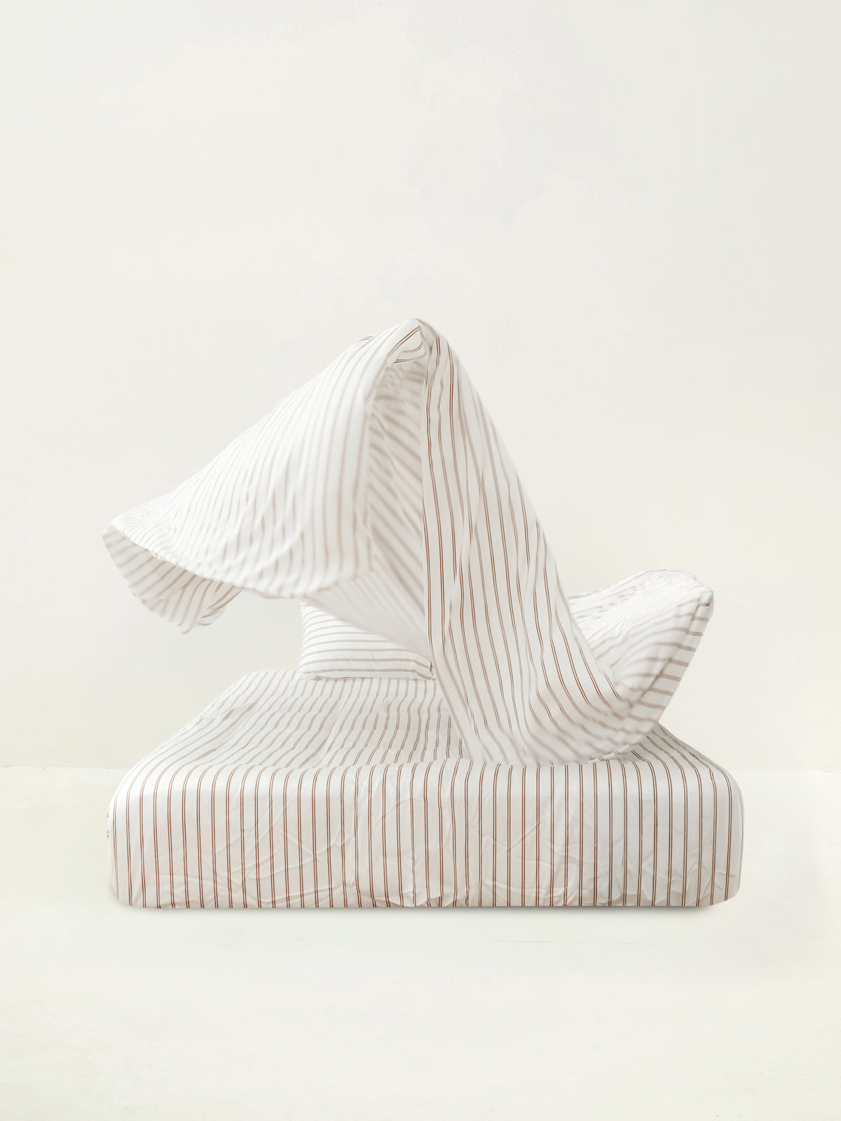 Organic Bamboo Bedding - Espresso Stripes