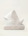 Organic Bamboo Bedding - Espresso Stripes